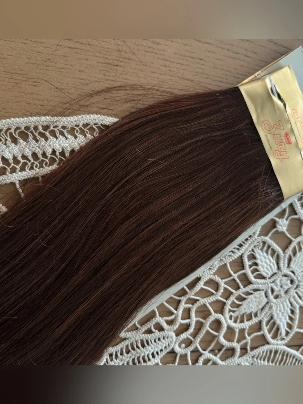 Zury Ultra Silky 100% Human Hair Weft Extensions 18” FF Brown/Auburn Straight